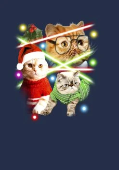 Men's Lost Gods Laser Cats T-Shirt -Fifthsun Shirts 19misc00149a 021 holiday laser cats 78 147 swatch