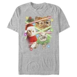 Men's Lost Gods Laser Cats T-Shirt -Fifthsun Shirts 19misc00149a 023 holiday laser cats 78 147 copy