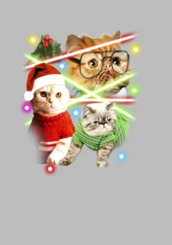 Men's Lost Gods Laser Cats T-Shirt -Fifthsun Shirts 19misc00149a 023 holiday laser cats 78 147 swatch