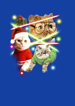 Men's Lost Gods Laser Cats T-Shirt -Fifthsun Shirts 19misc00149a 026 holiday laser cats 78 147 swatch