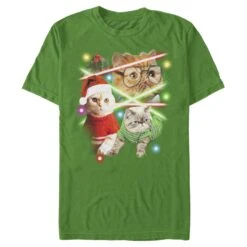 Men's Lost Gods Laser Cats T-Shirt -Fifthsun Shirts 19misc00149a 028 holiday laser cats 78 147 copy