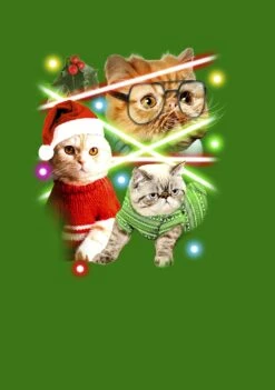 Men's Lost Gods Laser Cats T-Shirt -Fifthsun Shirts 19misc00149a 028 holiday laser cats 78 147 swatch