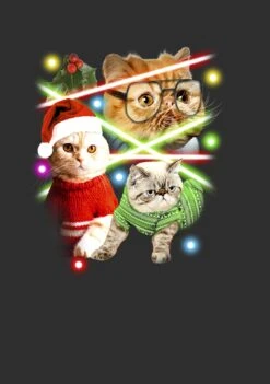 Men's Lost Gods Laser Cats T-Shirt -Fifthsun Shirts 19misc00149a 029 holiday laser cats 78 147 swatch