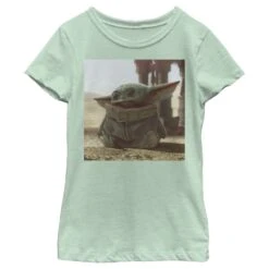 Girl's Star Wars: The Mandalorian The Mandalorian The Child Square Frame T-Shirt