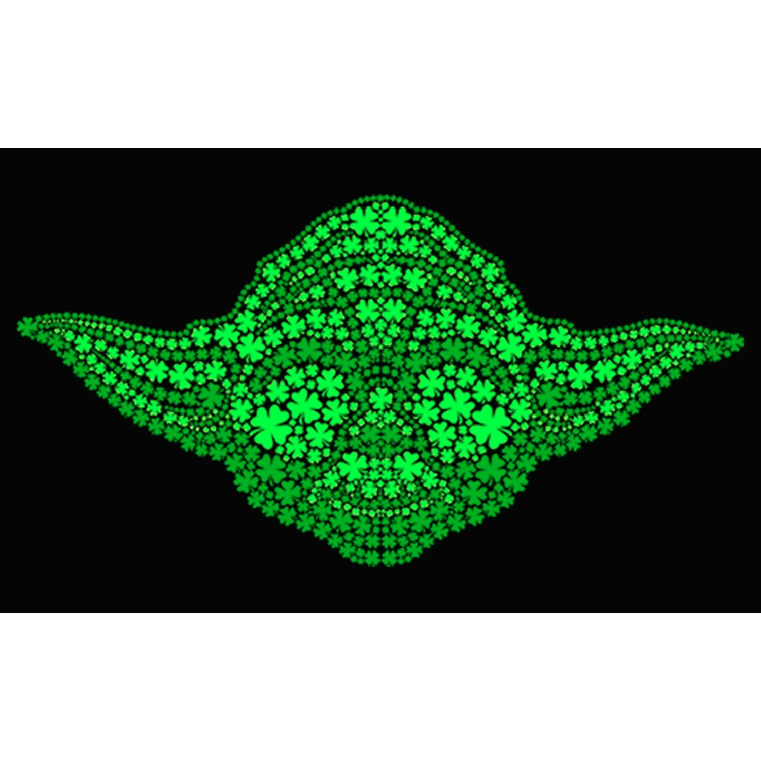 Junior's Star Wars St. Patrick's Yoda Clover Face Racerback Tank Top 4 Junior's Star Wars St. Patrick's Yoda Clover Face Racerback Tank Top - Image 2