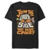 Men's Star Wars: A New Hope Halloween Join The Dark Side We Have Candy Darth Vader T-Shirt -Fifthsun Shirts 19strw01380b 002 candy vader 04 copy