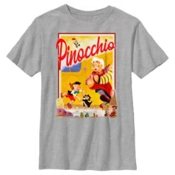 Boy's Pinocchio Retro Storybook Cover T-Shirt