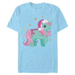 Men's My Little Pony Christmas Minty Gold Stars T-Shirt