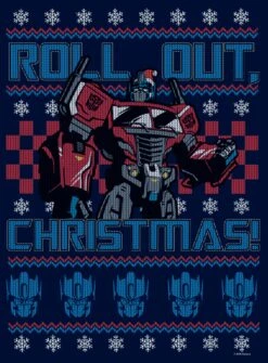 Boy's Transformers Optimus Prime Roll Out Ugly Xmas T-Shirt -Fifthsun Shirts 20HBTF00009A 004 Optimus Sweater 165 swatch