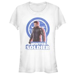 Junior's Marvel The Falcon And The Winter Soldier Retro Bucky T-Shirt