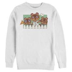 Men's Nintendo Animal Crossing Nook Family Portrait Sweatshirt 14 Men's Nintendo Animal Crossing Nook Family Portrait Sweatshirt -Fifthsun Shirts 20NNTD00014A 028 Nook Family 162 100