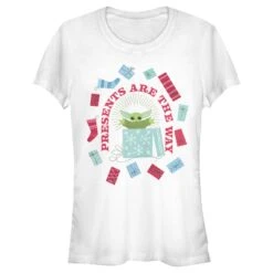 Junior's Star Wars: The Mandalorian Christmas The Child Presents Are The Way T-Shirt