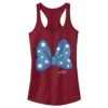 Junior's Mickey & Friends Minnie Starry Bow Racerback Tank Top -Fifthsun Shirts 20dnmc00121a 005 minnie stars bow 113 147 copy