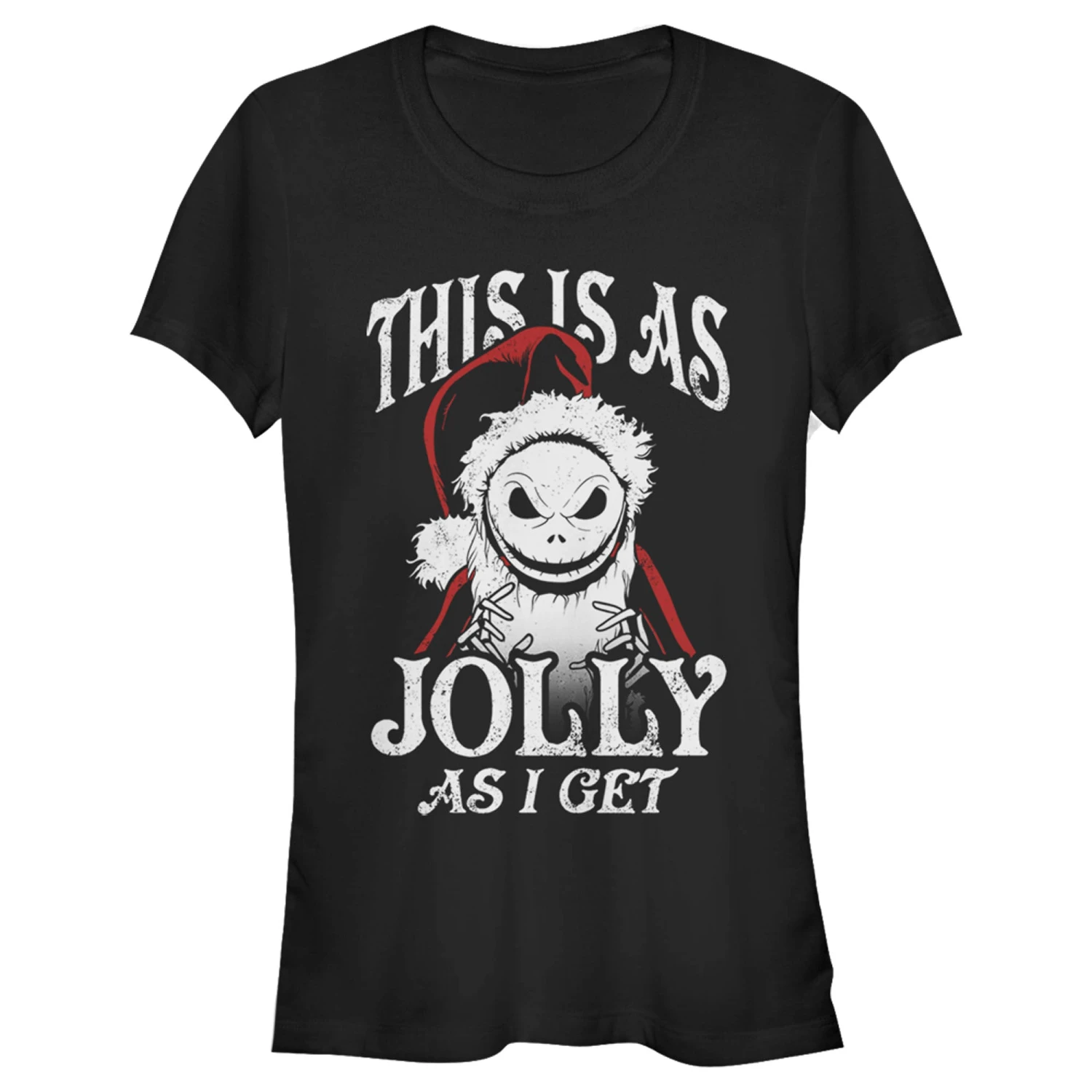 Junior's The Nightmare Before Christmas This Is As Jolly As I Get T-Shirt 3 Junior's The Nightmare Before Christmas This Is As Jolly As I Get T-Shirt