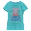Girl's Peppa Pig Distressed Christmas Sweater T-Shirt -Fifthsun Shirts 20hbpt00038a 002 peppa sweater 165 copy