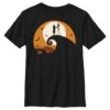Boy's The Nightmare Before Christmas Jack And Sally On Spiral Hill T-Shirt -Fifthsun Shirts 21DNNC00056A 004 The Haunt Hill 176 copy