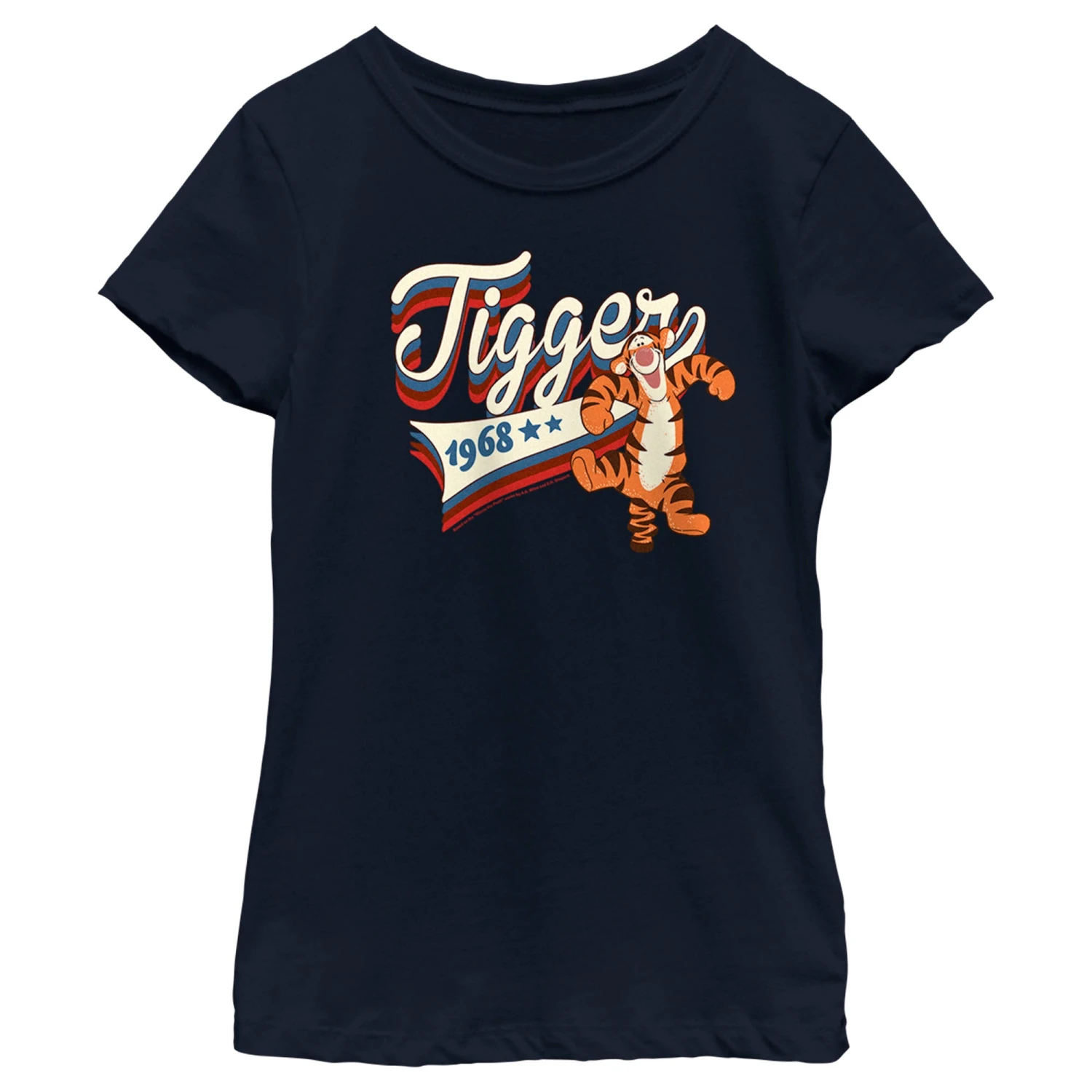 Girl's Winnie The Pooh Red, White, And Blue Tigger T-Shirt 3 Girl's Winnie The Pooh Red, White, And Blue Tigger T-Shirt