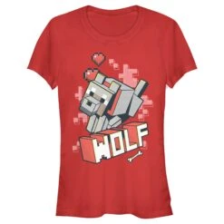 Junior's Minecraft Wolf T-Shirt