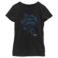 Girl's Marvel Spider-Man: No Way Home Black Suit Blueprint T-Shirt
