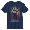 Boy's Marvel The Falcon And The Winter Soldier Captain America Ready T-Shirt -Fifthsun Shirts 21MLFW00048A 004 Shield Cap Logo 169 copy