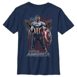 Boy's Marvel The Falcon And The Winter Soldier Captain America Ready T-Shirt