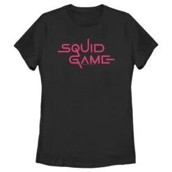 Women's Squid Game Logo Pink T-Shirt -Fifthsun Shirts 21NXSG00014C 002 Squid Game Logo 172 copy