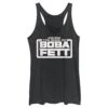 Women's Star Wars: The Book Of Boba Fett White Logo Racerback Tank Top 2 Women's Star Wars: The Book Of Boba Fett White Logo Racerback Tank Top -Fifthsun Shirts 21STBF00017B 012 Basic Logo 44 132 copy