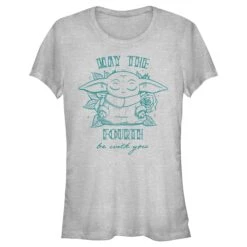 Junior's Star Wars: The Mandalorian Grogu May The Fourth Be With You T-Shirt