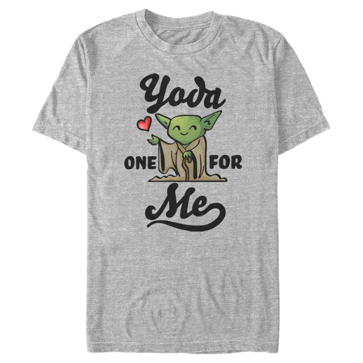 Men's Star Wars Valentine's Day Yoda One For Me Cartoon T-Shirt 3 Men's Star Wars Valentine's Day Yoda One For Me Cartoon T-Shirt