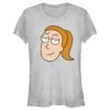 Junior's Rick And Morty Smiling Summer Big Head Portrait T-Shirt