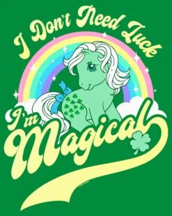 Men's My Little Pony St. Patrick's Day I Don't Need Luck I'm Magical T-Shirt -Fifthsun Shirts 21hblp00016a 001 magical luck 125 swatch