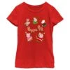 Girl's Peppa Pig Christmas Gingerbread Cookie Characters T-Shirt