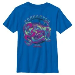 Boy's Marvel Doctor Strange In The Multiverse Of Madness Neon Gargantos T-Shirt