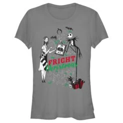 Junior's The Nightmare Before Christmas Fright Christmas Jack And Sally T-Shirt