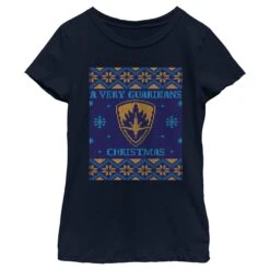 Girl's Guardians Of The Galaxy Holiday Special Ugly Christmas Sweater T-Shirt