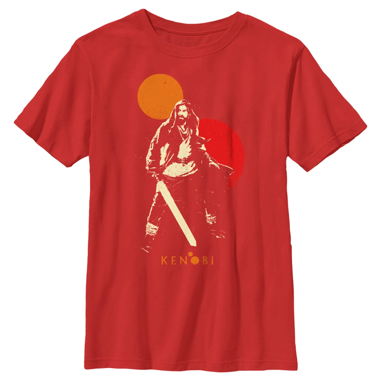 Boy's Star Wars: Obi-Wan Kenobi Two Suns And Kenobi Outline T-Shirt 3 Boy's Star Wars: Obi-Wan Kenobi Two Suns And Kenobi Outline T-Shirt