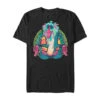 Men's Lion King Rafiki Geometric Rainbow T-Shirt -Fifthsun Shirts PXLK0118 10001001 BLACK 1